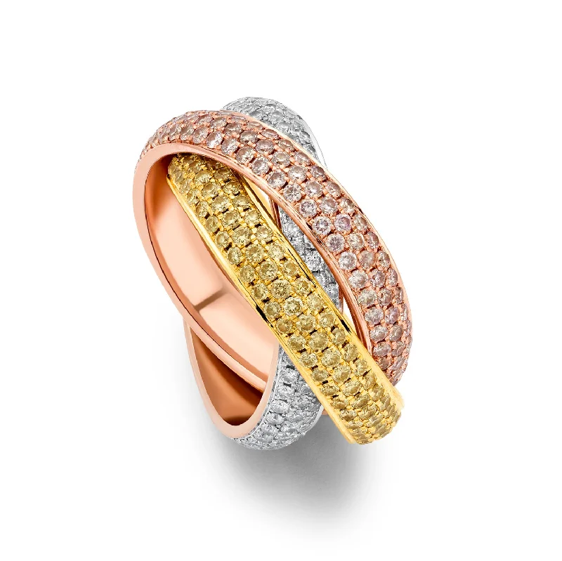 DIAMOND PAVE ROLLING RING