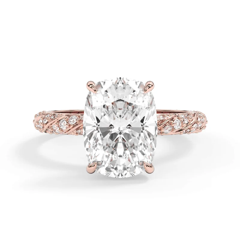 Diamond Twist Engagement Ring Setting