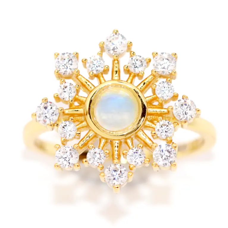 Ella Moonstone Burst Ring