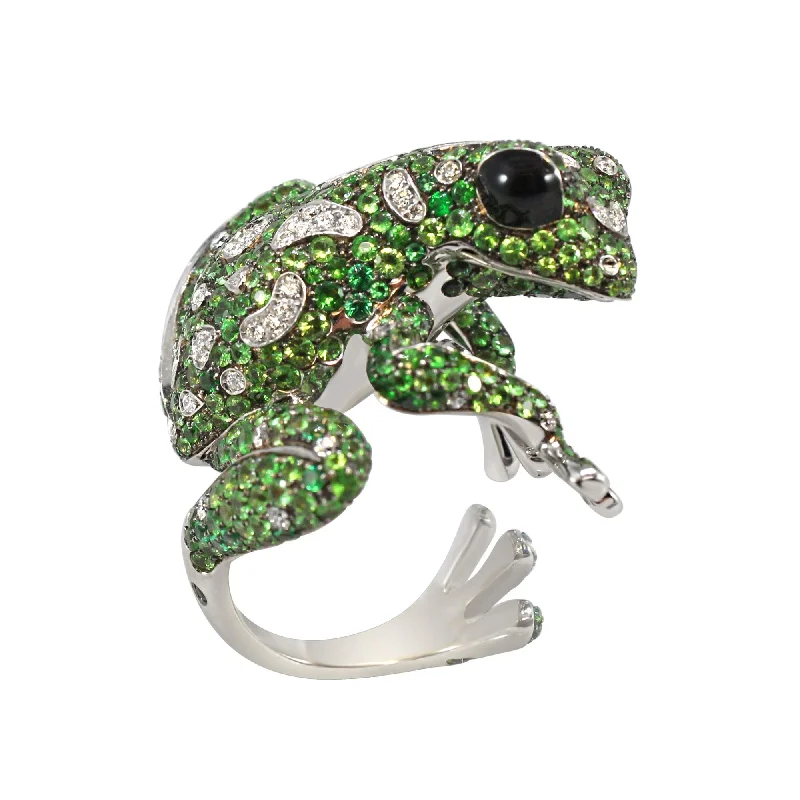 GEMSTONE FROG RING