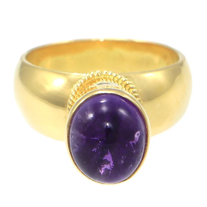 Gurhan  Natural Amethyst Ring 22k Yellow Gold Vintage Cocktail 1.86ctw