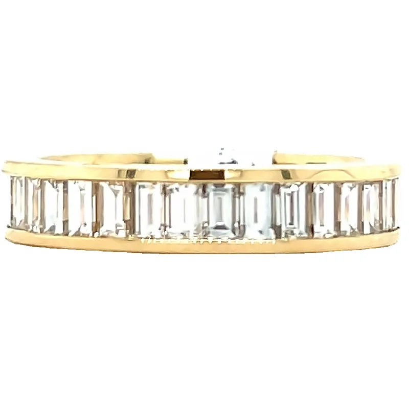 14K Yellow Gold Baguette Diamond Band