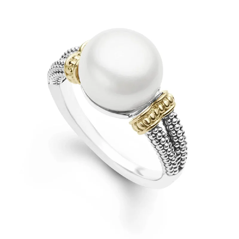 Lagos Luna Caviar Pearl Statement Ring