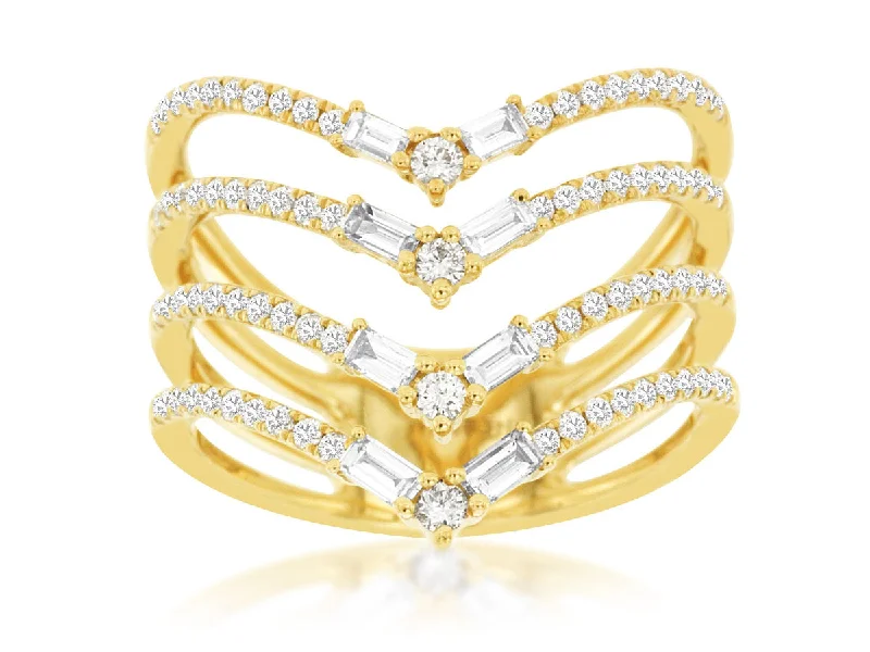 14K Yellow Gold Diamond Ring