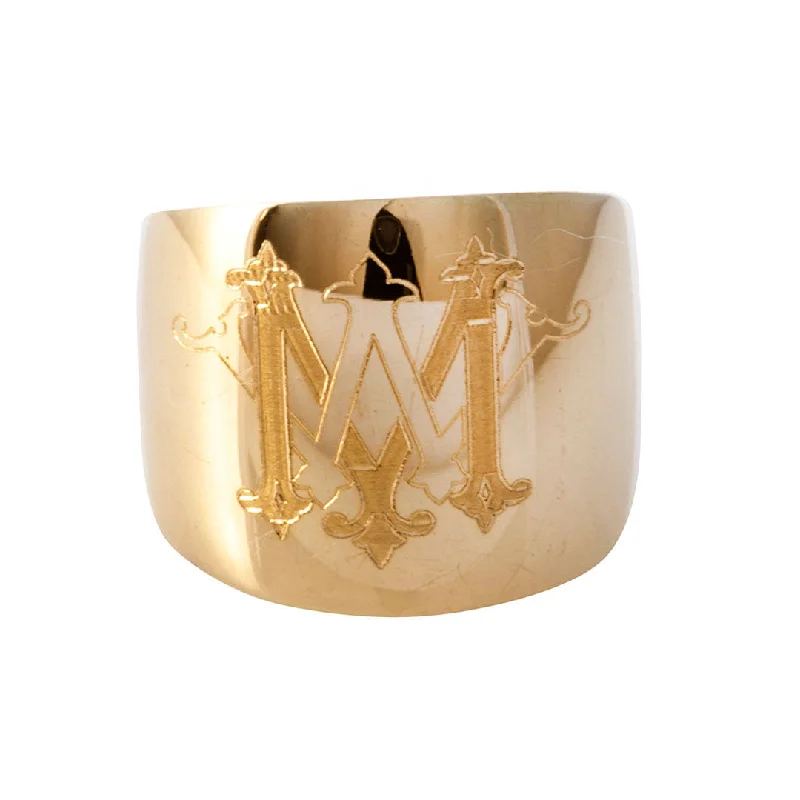 Personalized 14K Gold Cypher Ring