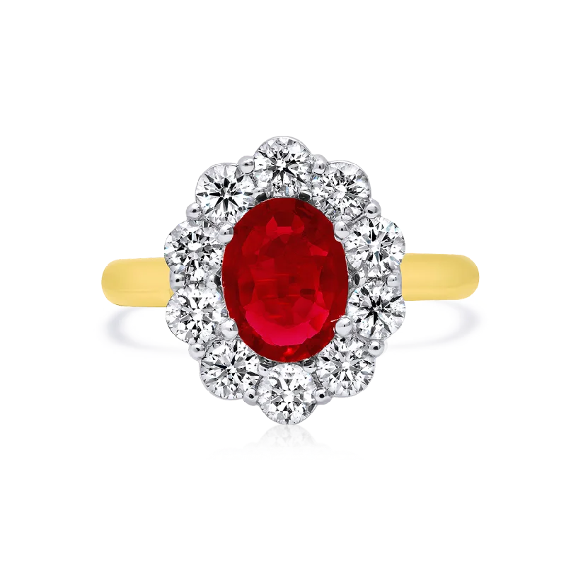 The Classic Ruby Ring with Diamonds