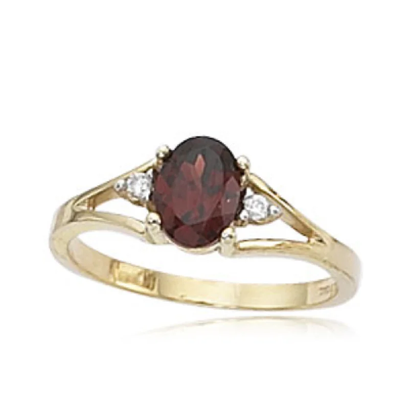 Semi-Precious Gemstone, Diamond, & 14K Gold Ring