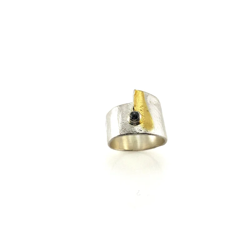 Silver and Gold Wrap Ring