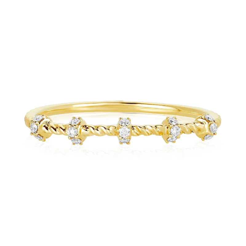 Station Diamond Rope Ring