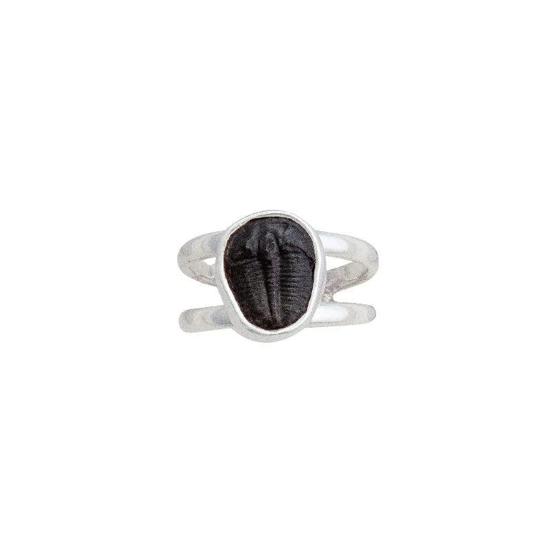 Sterling Silver Trilobite Adjustable Cuff Ring