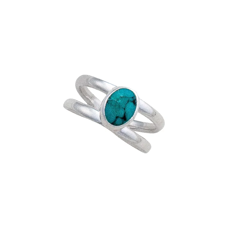 Sterling Silver Turquoise Cuff Ring