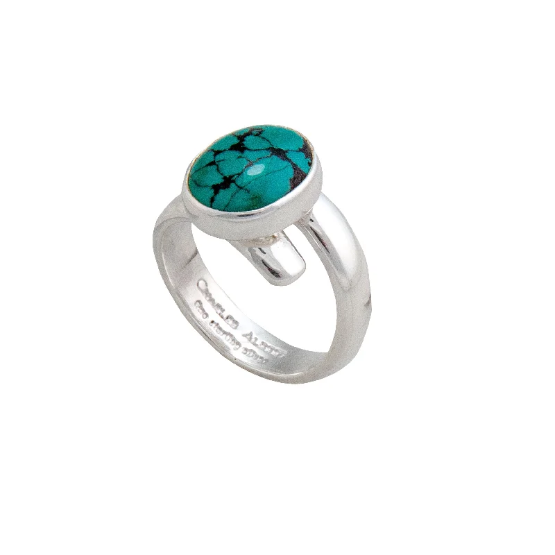 Sterling Silver Turquoise Petite Adjustable Ring