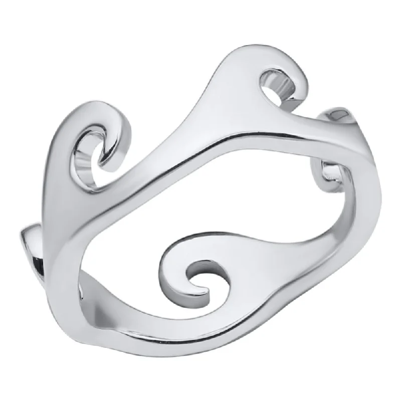 Sterling Silver Wave Ring 7