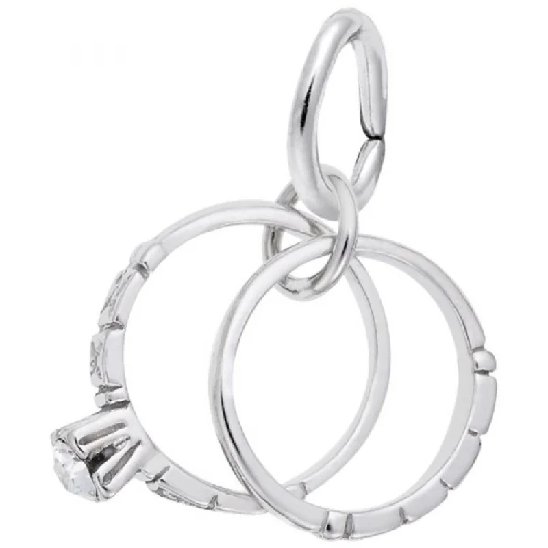 Sterling Silver Wedding & Engagement Rings Charm