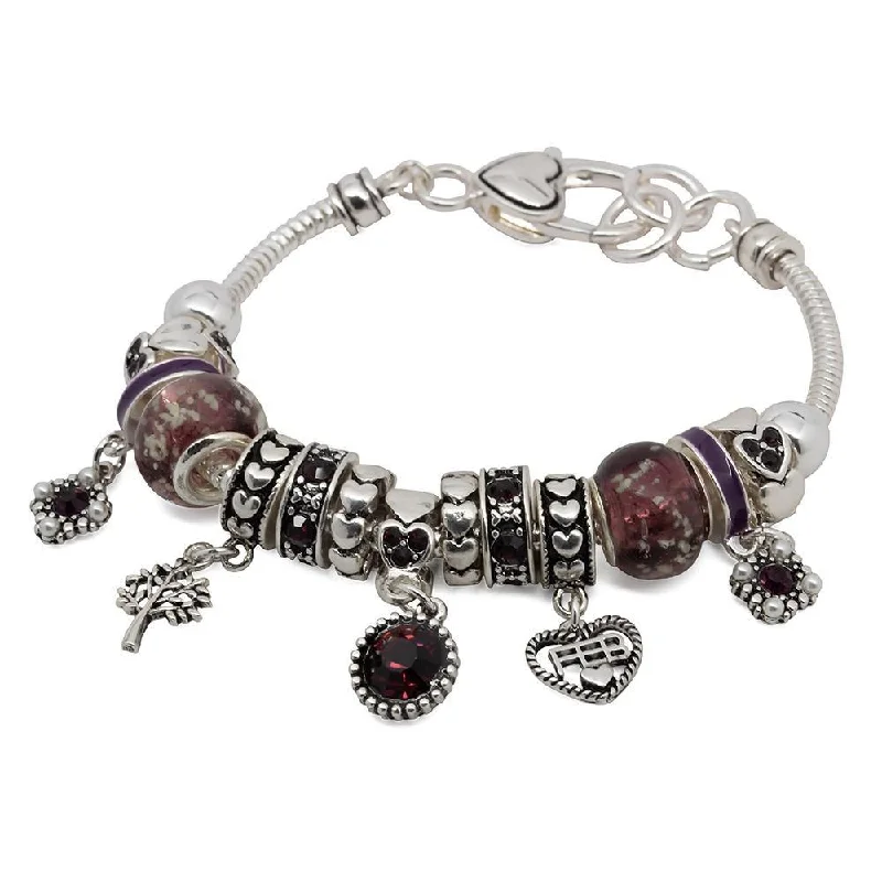 BirthStone Charm Bracelet February