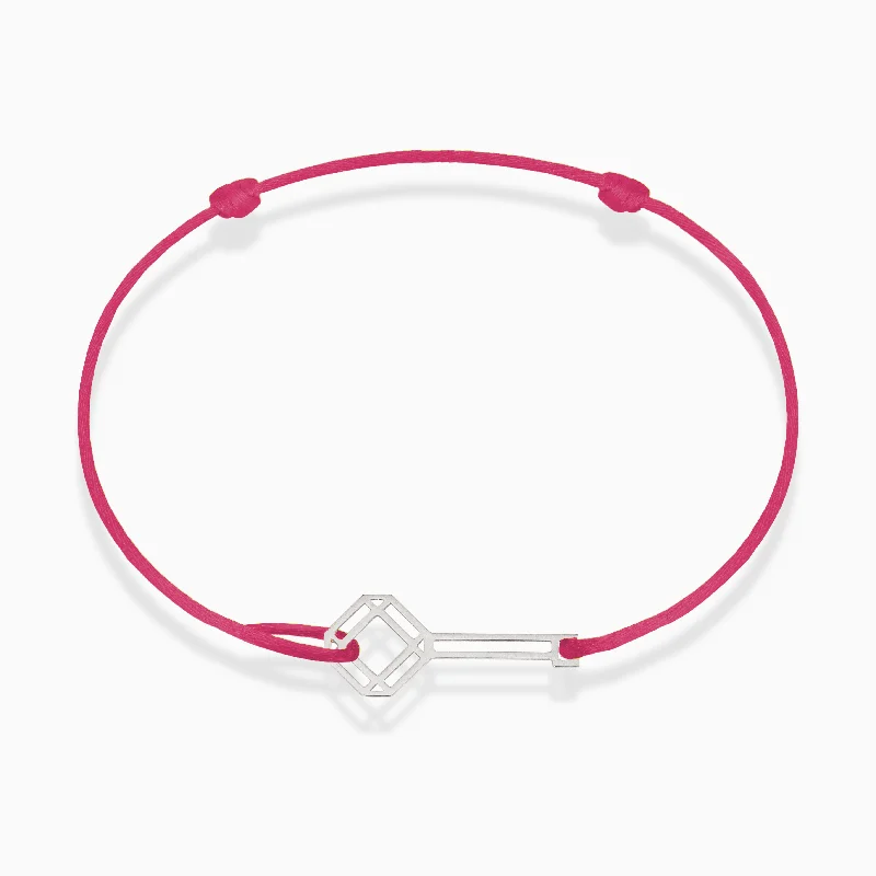 'ArKey' - White Gold Cord Bracelet (choose your colour cords)