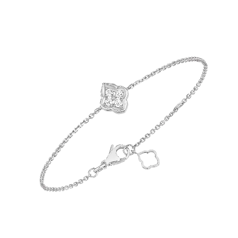 Luce - 4 Diamond White Gold Bracelet