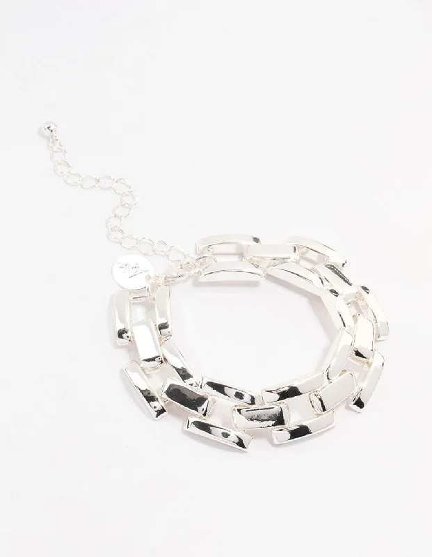 Silver Plated Link Chain Bracelet