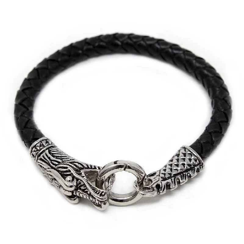 Stainless Steel Dragon Head/Tail Bracelet