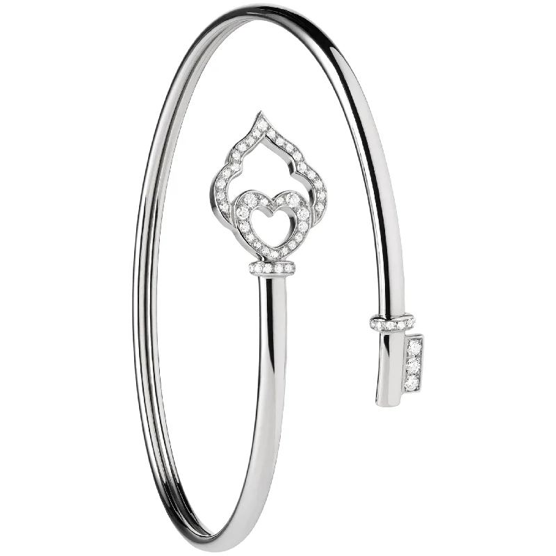 The Key - White Gold and Diamond Flex Bracelet