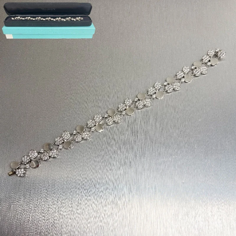 Tiffany & Co. Paper Flowers Platinum 950 Diamond Bracelet 6.75" BOX RET$45,000