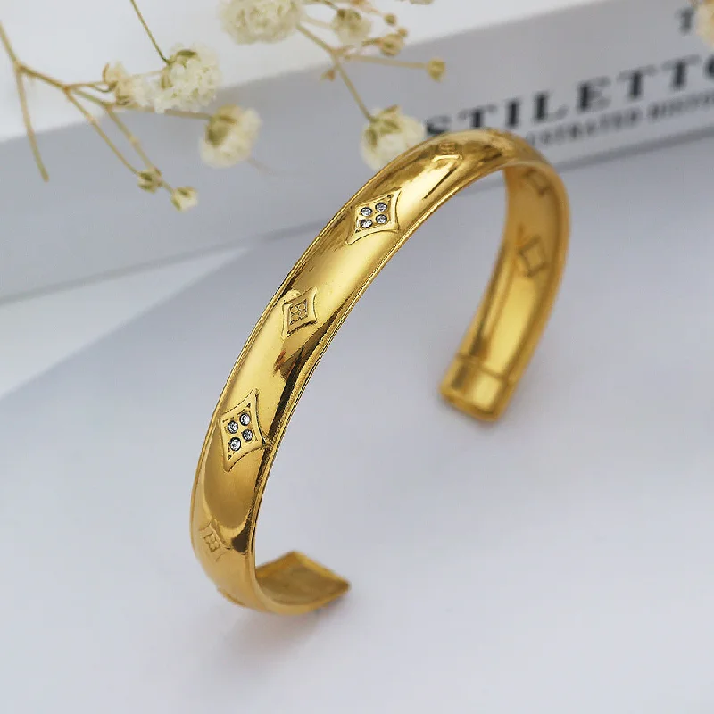 Wholesale 18k Gold Plated Diamond-shaped Adjustable Bracelet