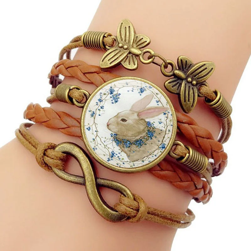 Wholesale Alloy Easter Bunny Butterfly Figure 8 Combination Bracelet