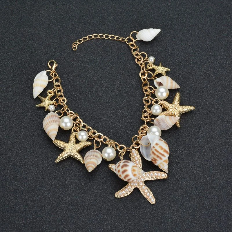 Wholesale Bohemian Starfish Shell Bracelet