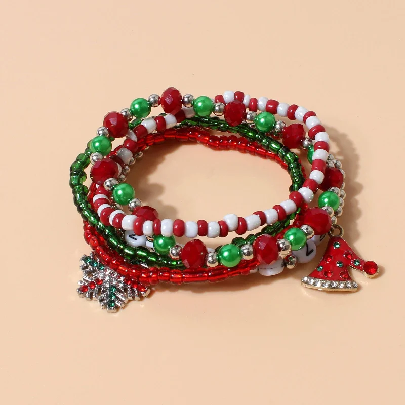 Wholesale Christmas Beads Beaded Bracelet