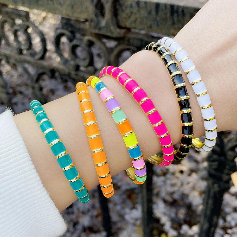 Wholesale Color Drip Oil Boho Bracelet