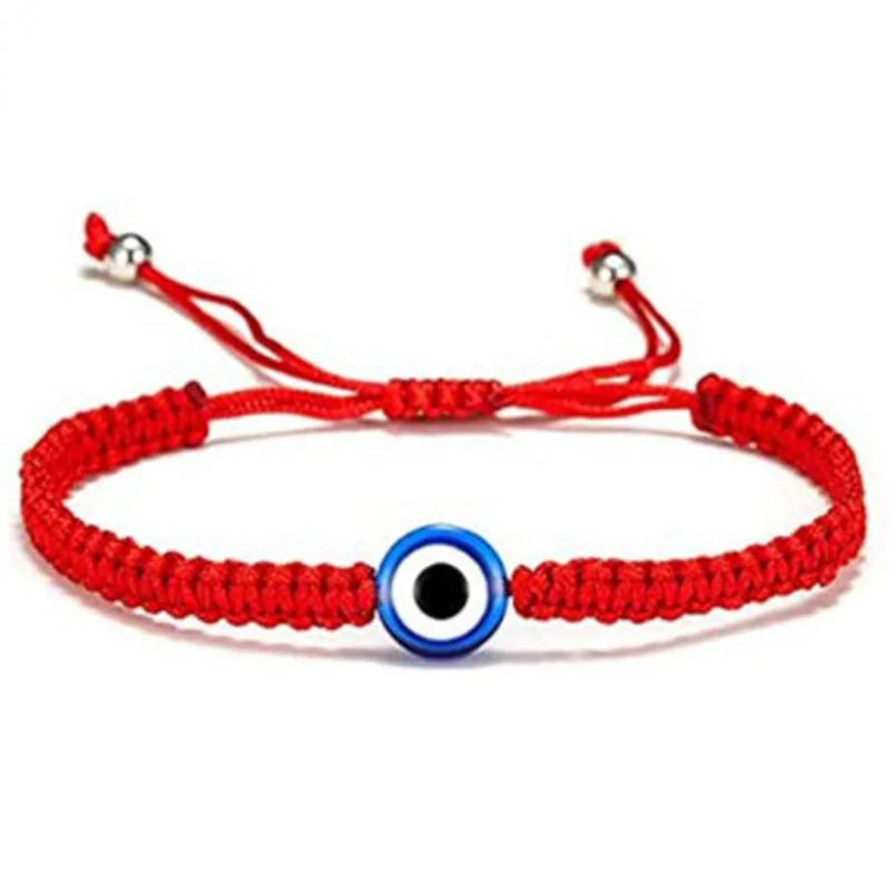 Wholesale Devil's Eye Red and Black Rope Hand Braided Bracelet