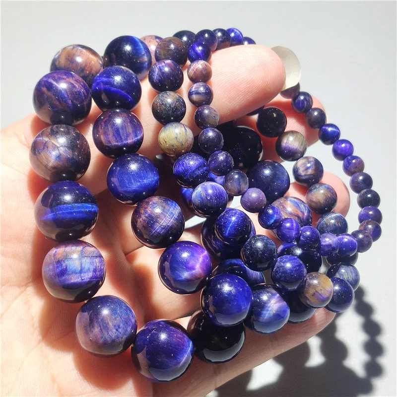 Wholesale Fantasy Cat Eye Star Ball Peter Purple Tiger Eye Bracelet