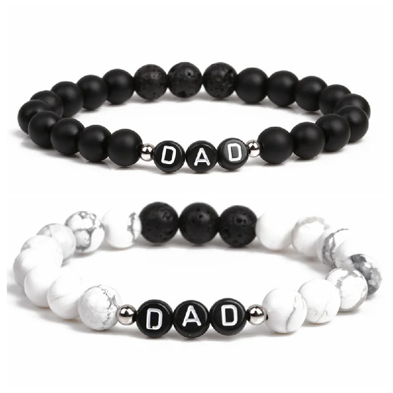 Wholesale Father's Day Gift Alphabet Beaded Bracelet