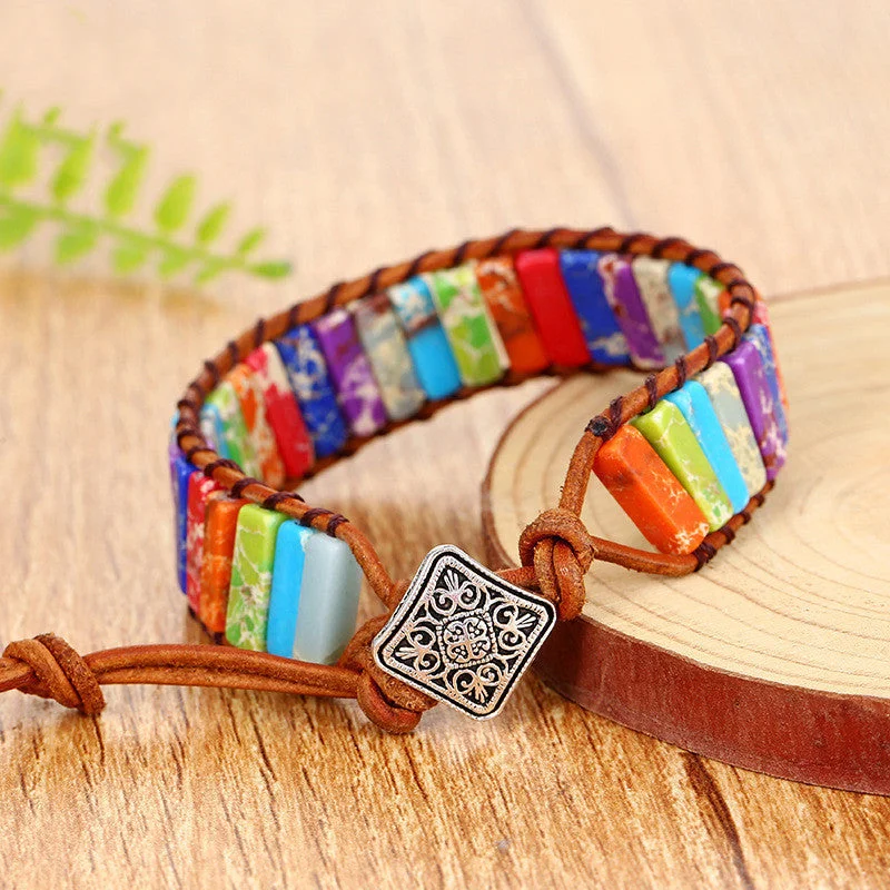 Wholesale Hand Woven Natural Stone Bracelet