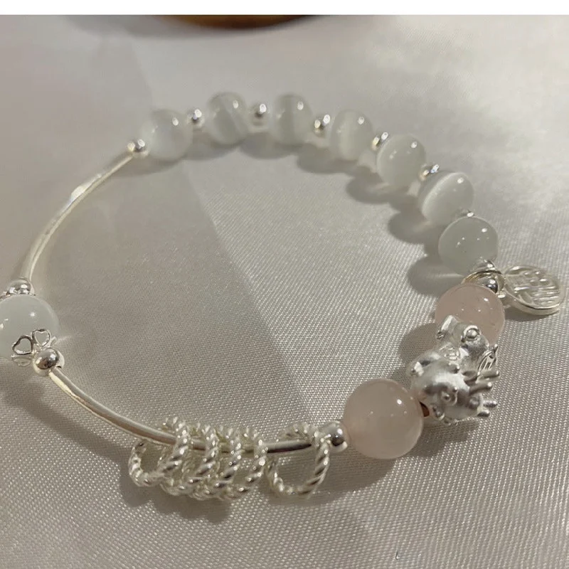 Wholesale Opal Natural Powder Crystal Fortune Brand Pixiu Bracelet