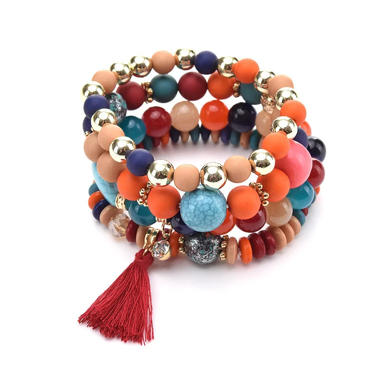 Wholesale Pinestone Tassel Alloy Bracelet