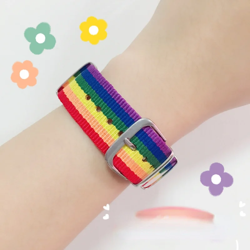 Wholesale Rainbow Canvas Bracelet